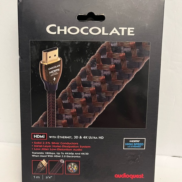 Other Audioquest Chocolate 4k Ultra Hd Hdmi Cable Brown 1m 34 Poshmark